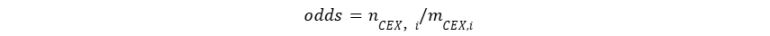 Odds Ratio Formula: (Number of tokens with >500% gain) / (Number of tokens with >50% loss)” width=”770″ height=”36″ loading=”lazy”></p>
<p>Where <em>nCEX,i</em> denotes the number of tokens on a given CEX (CEX) that experienced an increase exceeding 500% within the <em>i</em>-th observation period (backdrop). Conversely, <em>mCEX,i</em> represents the number of tokens on that CEX that suffered a decrease exceeding 50% within the same <em>i</em>-th backdrop.</p>
<p><strong>Key Findings:</strong></p>
<p><img fetchpriority=
